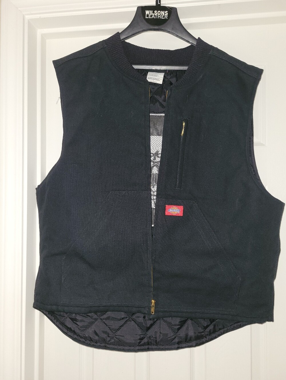 Vintage Dickies Black Quilted-Lined Vest. Worn Maybe 2xs